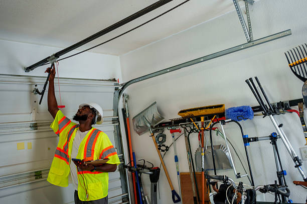 Professional Garage Door Roller Replacement technician working in Orange, TX